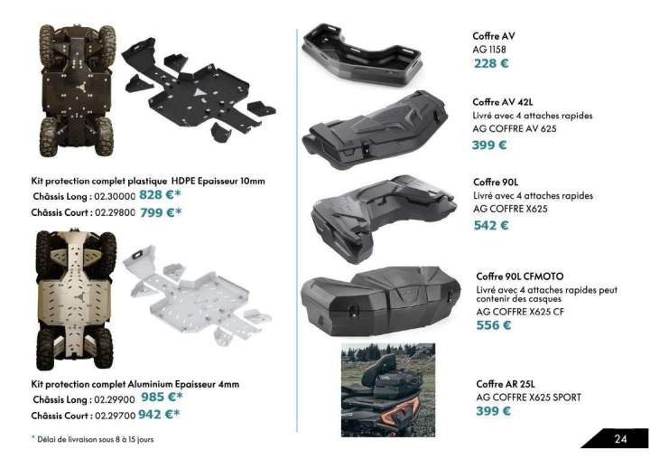 Fournitures pour quad La Réunion