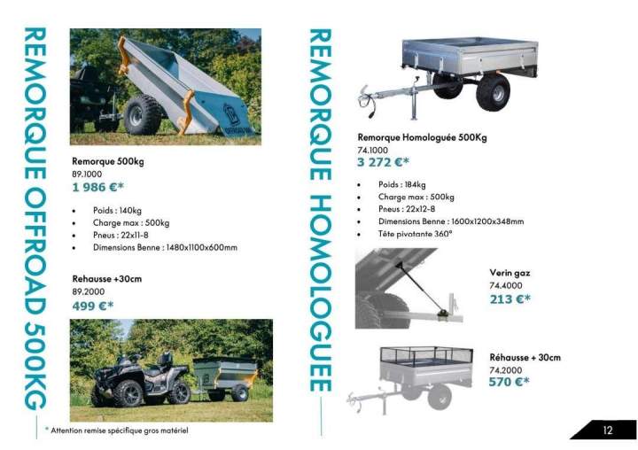 Matériel agricole pour quad La Réunion