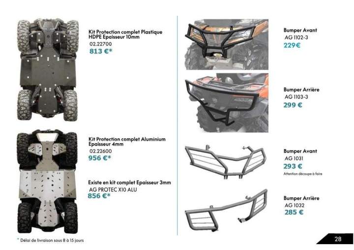 Pièces détachées pour quad La Réunion