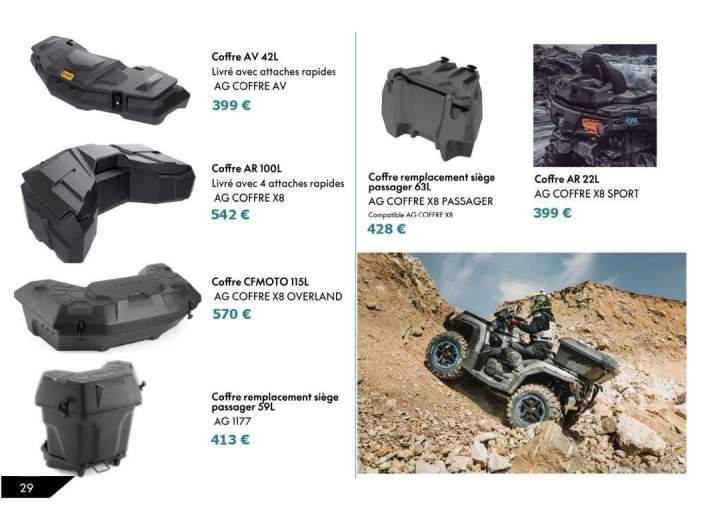 Fournitures pour quad La Réunion