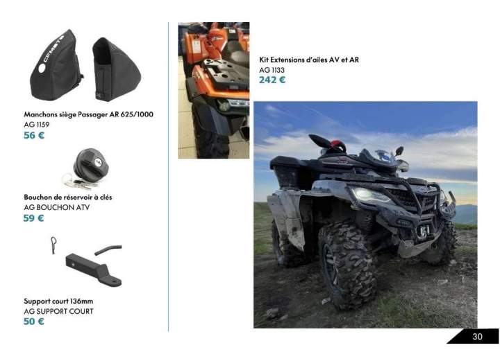 Fournitures pour quad La Réunion